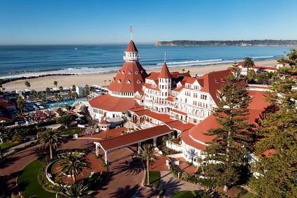 The beach at Hotel Del Coronado, San Diego